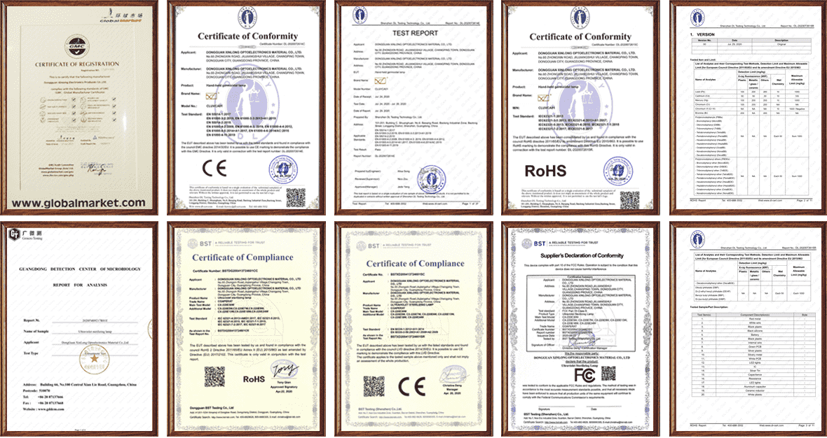 Ultraviolet Sterilization Lamp Certificate