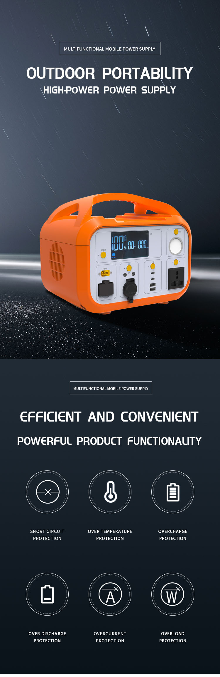 600W Multifunctional Mobile Power Supply